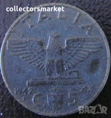 5 центисими 1942, Италия, снимка 1 - Нумизматика и бонистика - 34634377