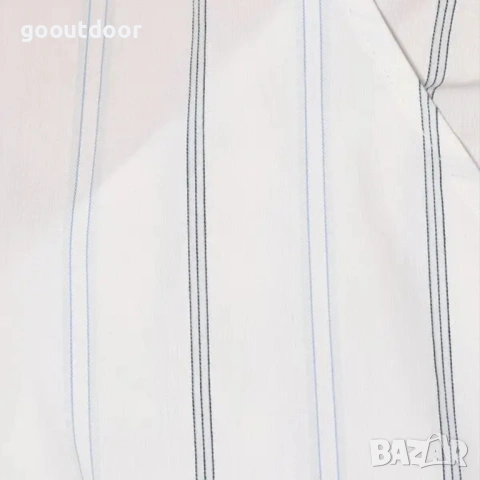 Ganni Striped обвиваща памучна риза (38), снимка 7 - Ризи - 53332667