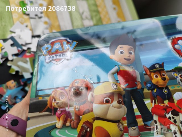 PAW PATROL Пъзел с 3D ефект в метално куфарче, снимка 6 - Игри и пъзели - 44029646