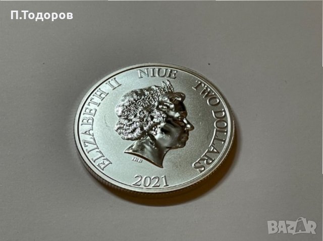 1 oz Сребро Хилядолетния Сокол 2021, снимка 4 - Нумизматика и бонистика - 34961045