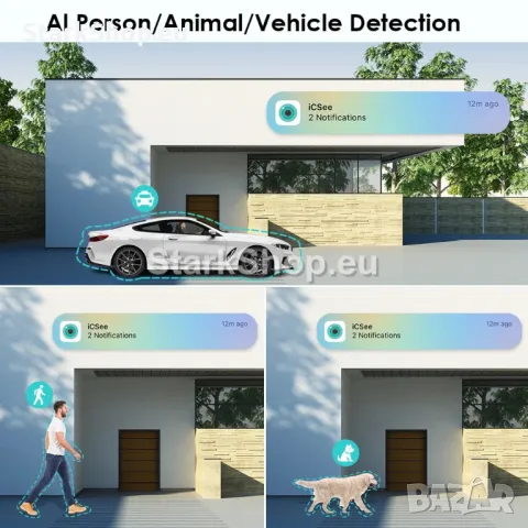 Панорамна камера ICSEE 4K 6MPX + 6MPX, снимка 9 - Камери - 47538753