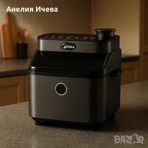 Midea DualTaste Air Fryer MF-CY75C2 – 7L капацитет, JuicyLock технология, снимка 3 - Фритюрници - 51992199