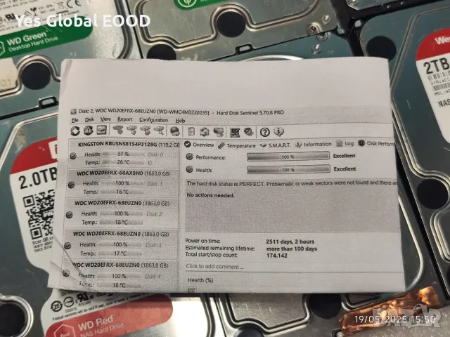 WD / HGST HDD 3.5 3TB - Твърди дискове / Хард диск / DVR - NVR, снимка 6 - Твърди дискове - 49858209