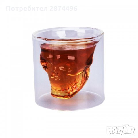 Стъклена чаша във формата на череп 1020, снимка 6 - Други стоки за дома - 34597388