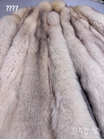 Дълго кожено палто от естествена кожа от лисица, снимка 3 - Палта, манта - 53576397