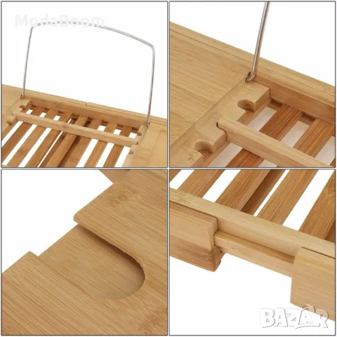 Бамбукова масичка за вана – съвършенство за вашата релаксация, снимка 4 - Маси - 48836248