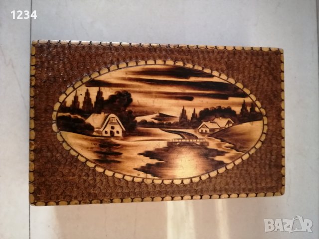 Дървена кутия 26 х 16 h 7 см. , снимка 2 - Други стоки за дома - 43609487