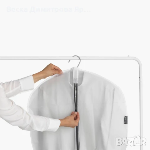 Комплект калъфи за дрехи Brabantia, paзмepи M/L/XL, Transparent/Grey, 2 броя, снимка 5 - Други стоки за дома - 50622448