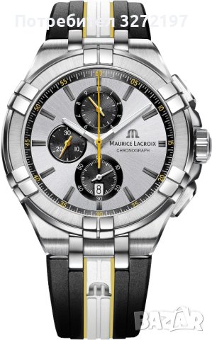 Kварцов часовник MAURICE LACROIX Special Edition,хронограф,дата,гумена каишка