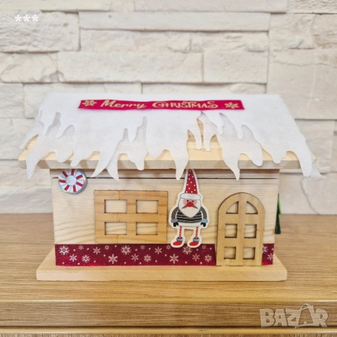 Коледна декорация къщичка, снимка 4 - Декорация за дома - 52478621