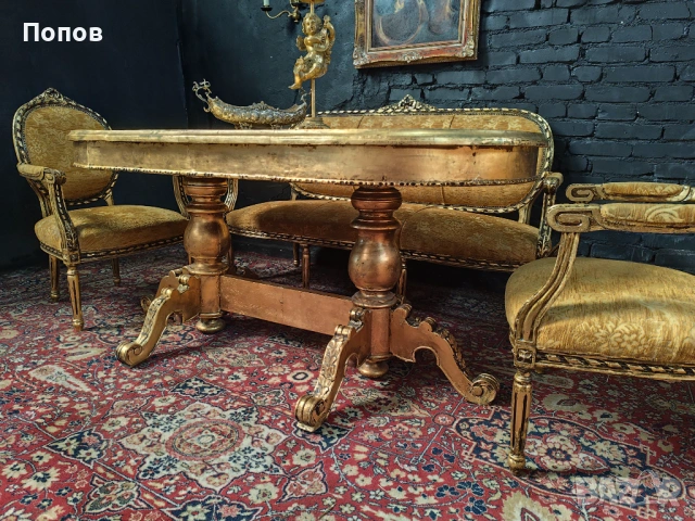 Продавам Барокови гарнитури столове маси , снимка 8 - Дивани и мека мебел - 44914084