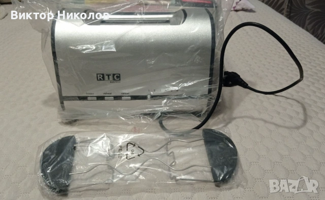 Тостер RTC Austria Aluline V – Алуминиев корпус + Приставка за питки, снимка 3 - Тостери - 53609163