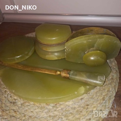 Мастилница от Зелен Оникс и Бронз, снимка 9 - Антикварни и старинни предмети - 44009817