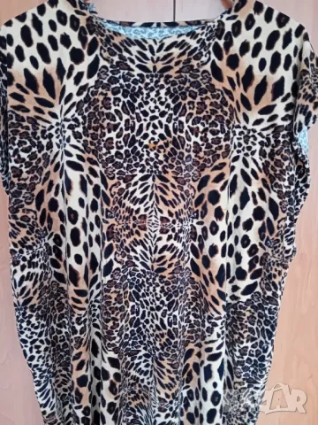 Рокля с ресни леопардов принт, снимка 3 - Рокли - 50427361