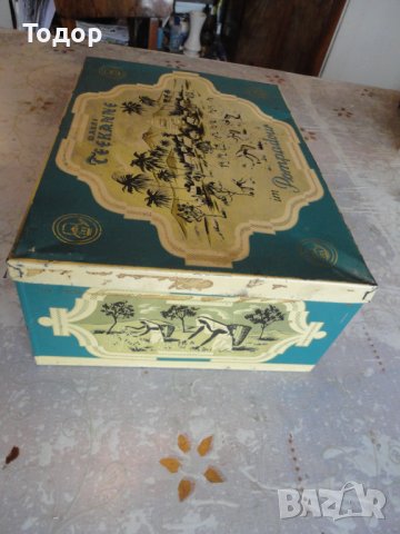 Страхотна ламаринена тенекиена кутия 6, снимка 4 - Антикварни и старинни предмети - 43775823