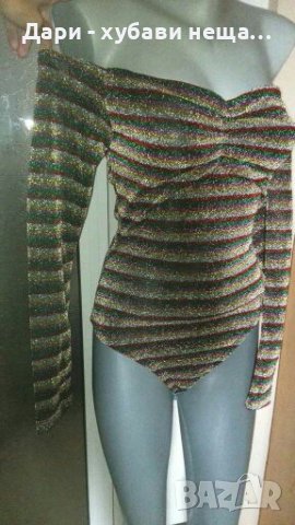 Многоцветно боди/трико, без закопчаване🍀❤S,M, ГО до 100см.❤🍀4389