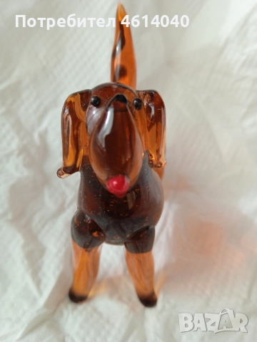 Стъклена фигурка фигурки Кон Куче, Мишка, Папагал, снимка 7 - Колекции - 52942452