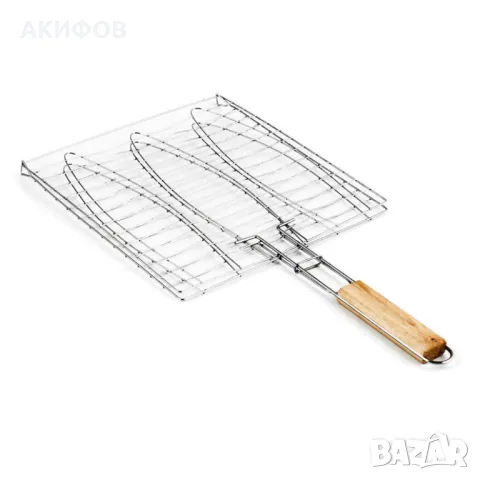 Скара за барбекю за риба Muhler, 27x26.5x50.5cm, снимка 5 - Барбекюта - 50309788