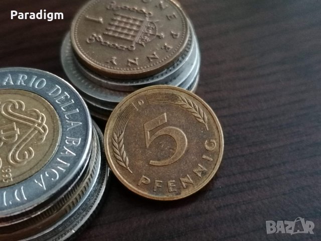 Монета - Германия - 5 пфенига | 1987г.; серия D