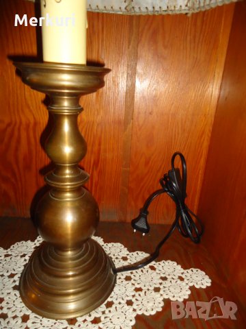 Стара английска бронзова лампа, снимка 14 - Антикварни и старинни предмети - 27879370