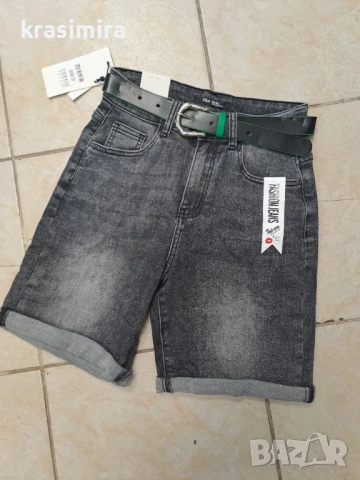 Дънкови панталонки в сиво 