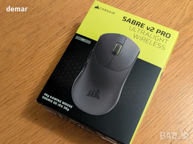 Corsair SABRE v2 PRO FPS безжична геймърска мишка–33 000 DPI, 36 грама, снимка 11 - Клавиатури и мишки - 52279291
