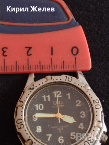 Марков мъжки часовник Q/Q QUARTZ WATER RESIST  с светещи стрелки много красив стилен - 26843, снимка 5 - Мъжки - 36550019