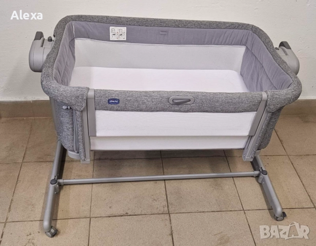 Бебешка кошара с падаща страна Chicco Next 2 Me, Magic Evo тъмносива, снимка 8 - Кошарки - 52471185