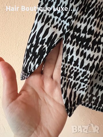 H&M Черно бяла риза без ръкави М размер 🖤🤍🖤, снимка 6 - Ризи - 44047413