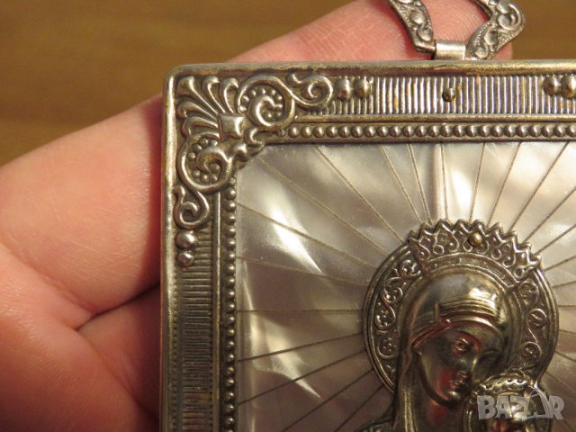 Нагръден знак  медальон богородица, Дева Мария  със седеф -внос от Израел, Йерусалим, снимка 6 - Антикварни и старинни предмети - 28870780