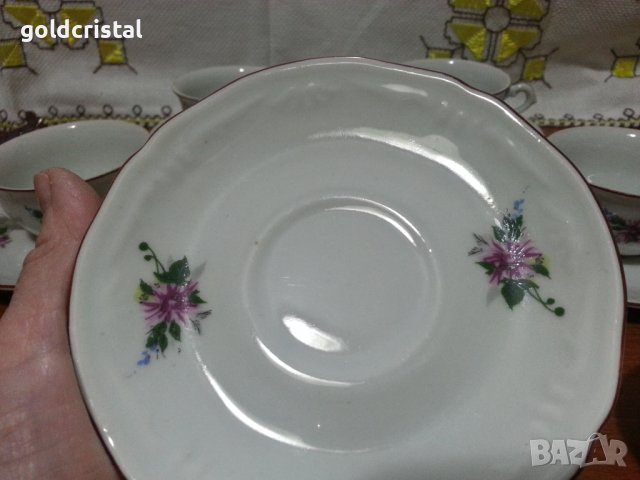 Стар български порцелан чашки за кафе барок, снимка 4 - Антикварни и старинни предмети - 42963224