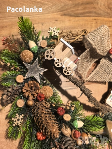 коледен венец "Коледно влакче" продаден, снимка 3 - Декорация за дома - 52405377