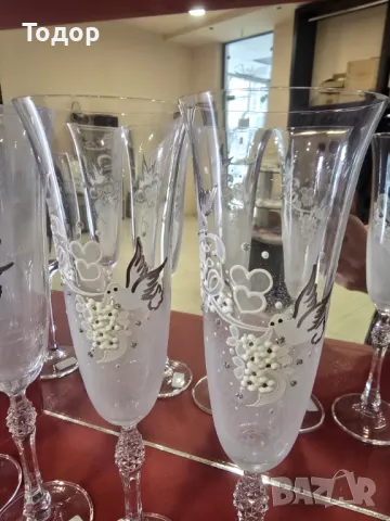 Сватбени ритуални чаши, снимка 6 - Сватбени аксесоари - 50316078