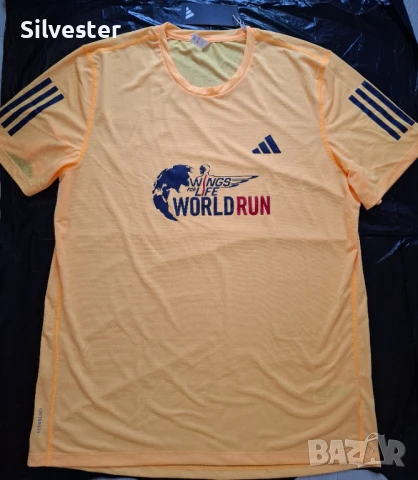 World Run Мъжка тениска АДИДАС / Adidas, Чисто нова, Размер M, L, снимка 4 - Спортни дрехи, екипи - 50757070