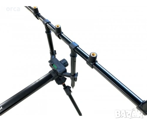 Стойка за пет въдици с нивелир KAIDA A9-7 алуминиева стабилна бряг XL, снимка 2 - Такъми - 53452273