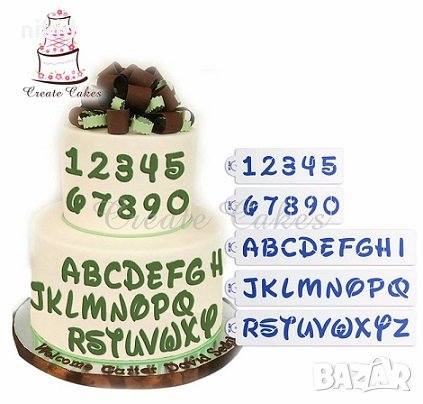 Азбука Дисни стил букви Латиница и цифри числа 5 бр шаблон стенсил спрей торта украса scrapbooking