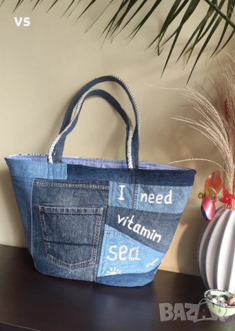 Дънкови цветни чанти LoVesy, снимка 5 - Чанти - 44139018