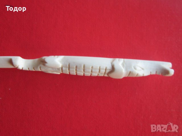 Страхотен нож за писма от слонова кост 19 век , снимка 10 - Колекции - 37991899