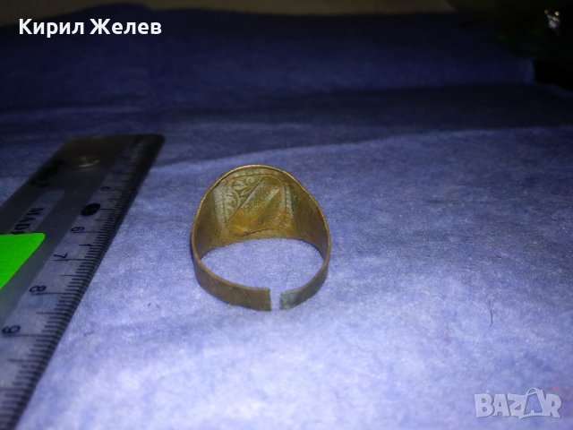 СТАРИНЕН АРИСТОКРАТИЧЕН ОРНАМЕНТИРАН КЛАСИЧЕСКИ РЕТРО МЕДЕН ПРЪСТЕН МАЙСТОРСКИ За КОЛЕКЦИЯ 36608, снимка 6 - Антикварни и старинни предмети - 39723555