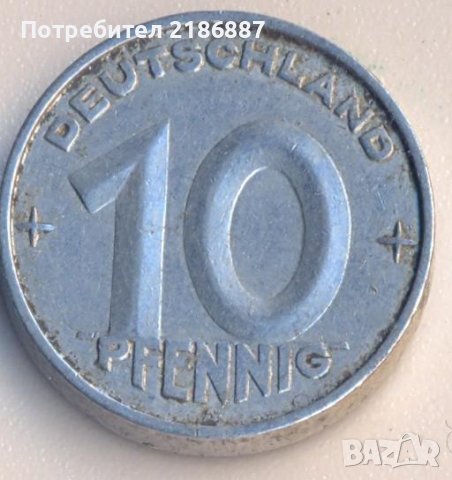 Германия 10 пфенига 1952 година, снимка 1 - Нумизматика и бонистика - 42988452