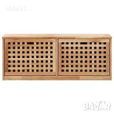 vidaXL Пейка за съхранение на обувки, 94x20x38 см, орех масив (SKU:247599), снимка 4 - Шкафове - 49566190