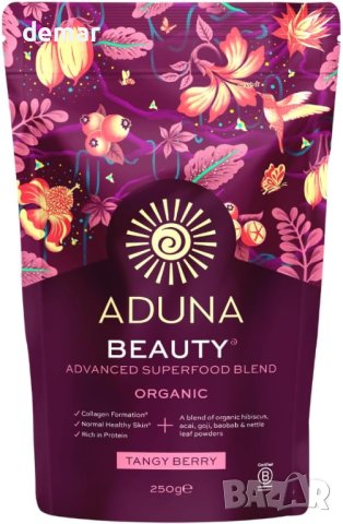 Aduna органичен прах за смутита/сокове и кисело мляко 250 g,, снимка 1