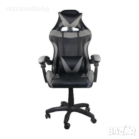Геймърски стол ТОМИС в сив цвят, снимка 4 - Столове - 52734213