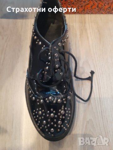 Обувки черни с капси на платформа, снимка 3 - Дамски ежедневни обувки - 35404763