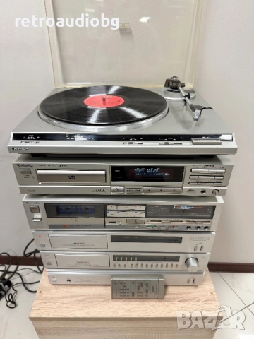 🔊Висок клас аудио сет Technics - стъпало, предусилвател с тунер, дек, CD, грамофон и колони, снимка 4 - Аудиосистеми - 52490126