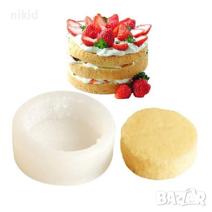 малък Релефен блат тортичка кексче силиконов молд форма за фондан сапун свещ гипс декор, снимка 2 - Форми - 37387791