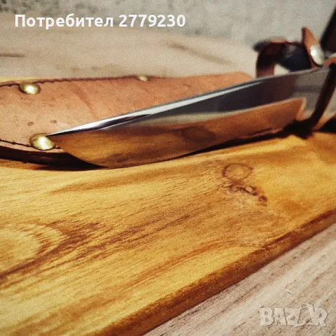 Ловен масивен нож с дръжка от еленов рог. Нов!, снимка 12 - Ножове - 49910145