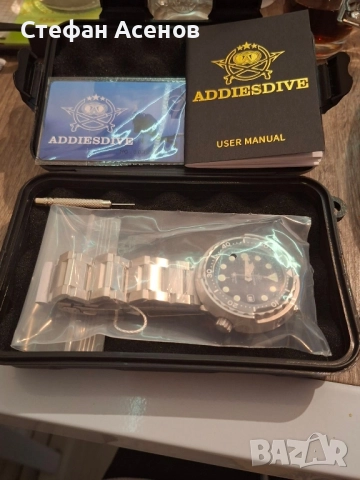 Чисто нов diver механичен часовник Addiesdive, снимка 3 - Мъжки - 52470728