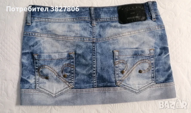 Дънкова пола Sisley, снимка 2 - Поли - 50659252