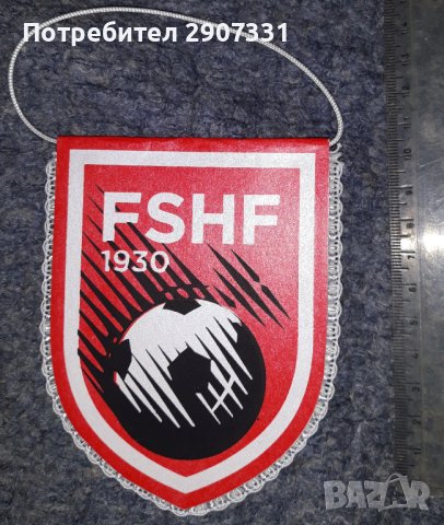 Вимпел на Албанската футболна федерация, снимка 2 - Фен артикули - 43781071